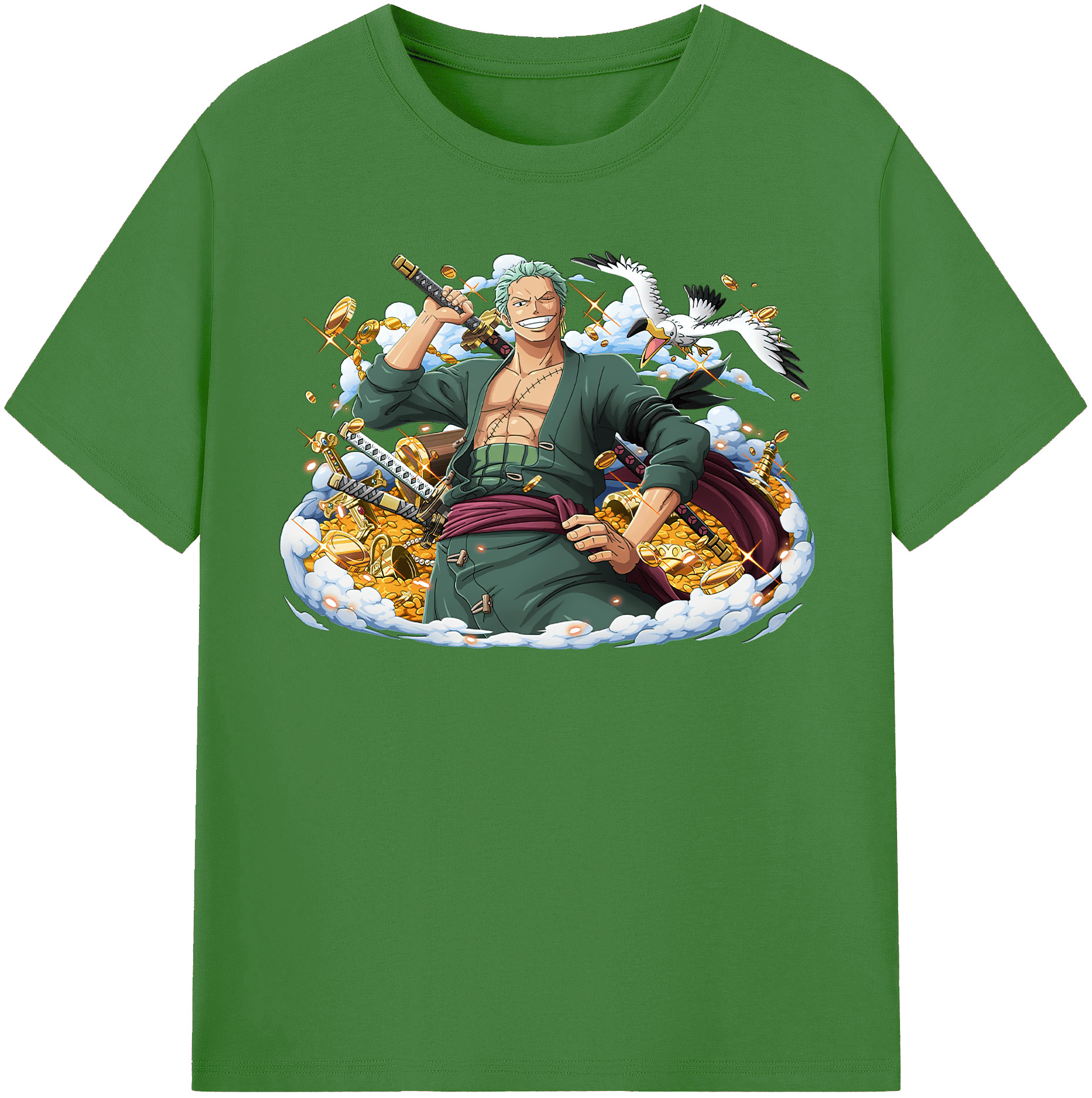 ワンピース ロロノア・ゾロ ONE PIECE Roronoa Zoro レディースカジュアルプリントTシャツ（綿100％）